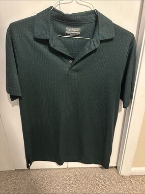 Brand is Ben Hogan (not Tommy Bahama) Forest Green Textured Polo